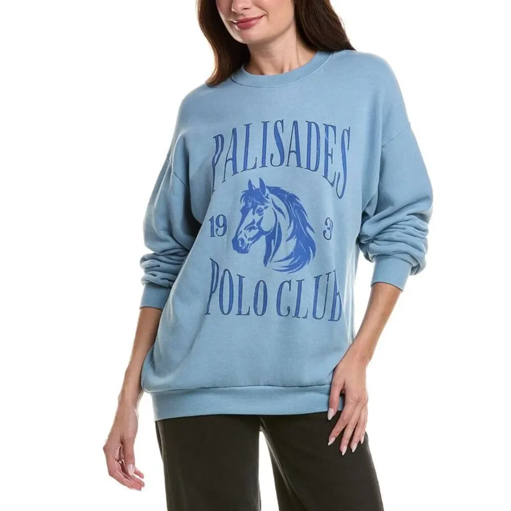 Project Social T Womens  Palisades Polo Club Sweatshirt, Blue